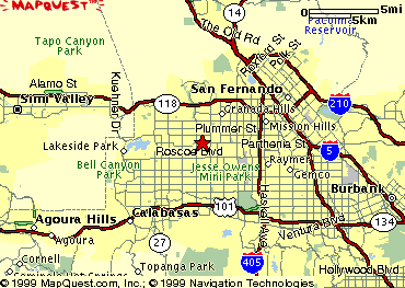 San Fernando Valley map